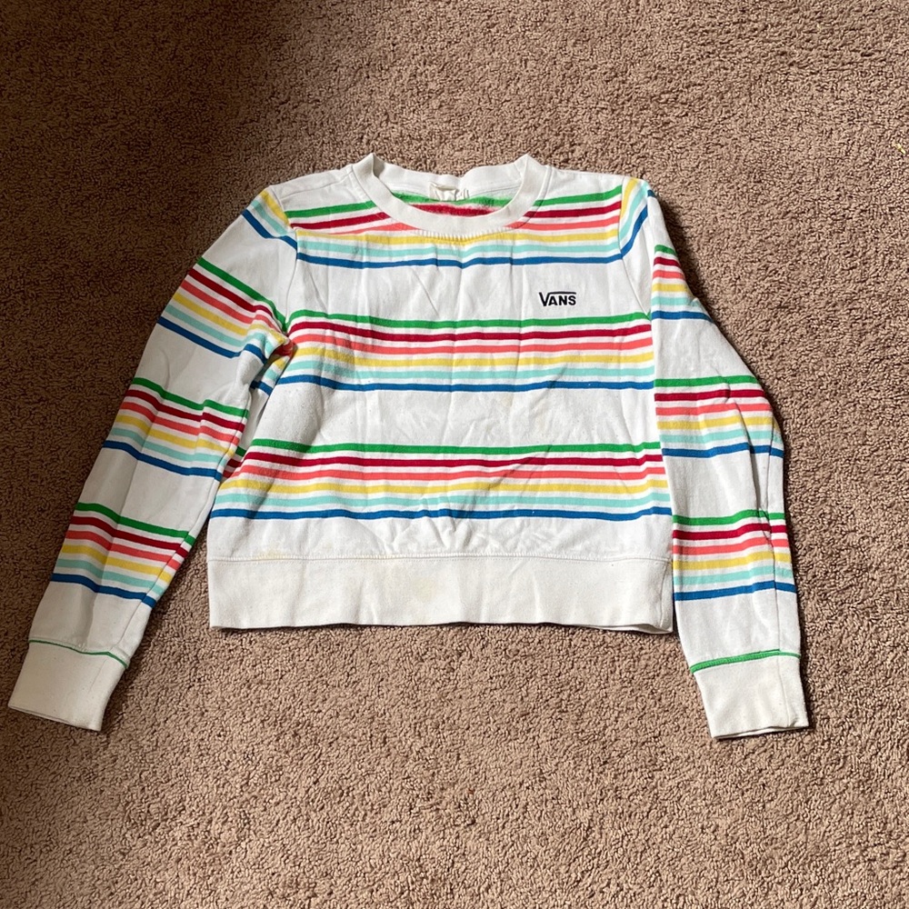 Vans women’s  Multicolor Striped Sweatshirt size extra small